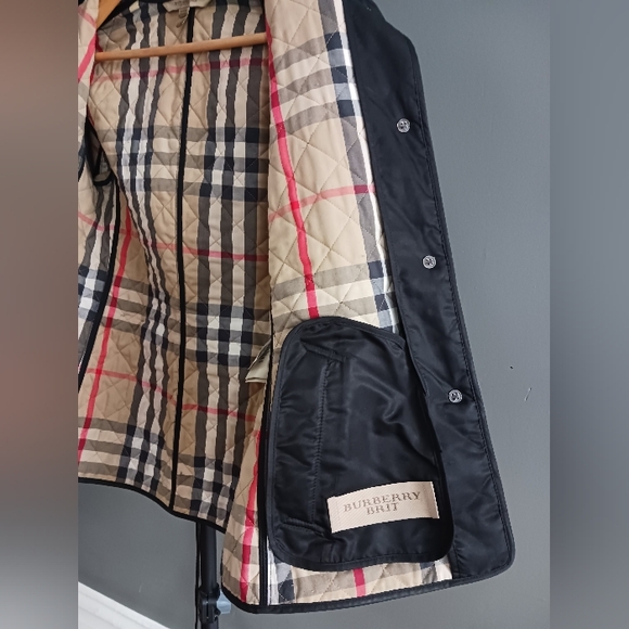 Burberry Brit Black Quilted Jacket Size S - Picture 4 of 12